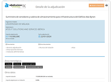 Ejemplo: Ficha de adjudicación - Platinum